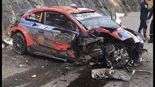 Big crash Tanak Rally Monte Carlo 2020