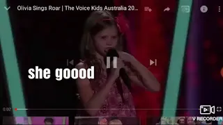 Olivia sings roar