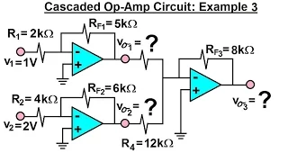 Electrical Engineering: Ch 5: Operational Amp (22 of 28) Cascaded Op-Amp Circuit: Example 3