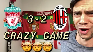 REACTING TO CRAZY LIVERPOOL 3-2 AC MILAN CHAMPIONS LEAGUE GOAL REACTION HIGHLIGHTS