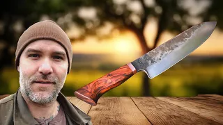 Forging a Gyuto Chef Knife : I almost ruined it !!