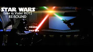STAR WARS || Luke Skywalker vs Darth Vader ROTJ but it has modern SFX (RE-SOUND) #StarWars #BenBurtt