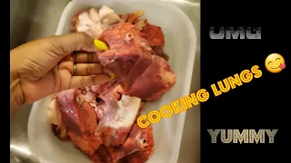 How I cook Sheep Lungs and a Heart/Namibian YouTuber