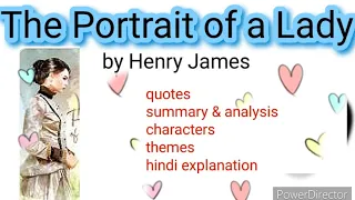 The Portrait Of a Lady By Henry James ll American Novel ll Summary ll Hindi explanation ll