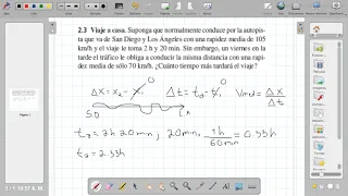 Velocidad Media: Ejercicio 2.3 Sears Zemansky