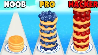NOOB vs PRO vs HACKER in Pancake Run (NEW UPDATE!)@AndroidiosGamingChannel