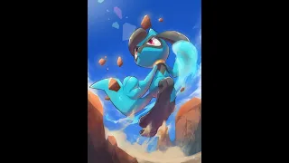 Pokémon Dibujo De Cartas A Nivel De Dios, Campeón Inicial Riolu 1 20