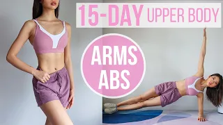 15 MIN ARMS & ABS | 15-Day Upper Body Transform Program ~ Emi