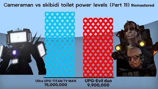 Cameraman VS Skibidi toilet (Power levels) Part 11 Remastered