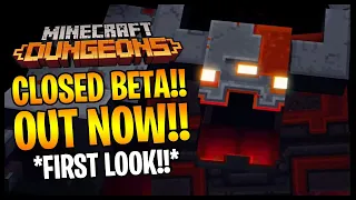 MINECRAFT DUNGEONS CLOSED BETA!! *INVITE ONLY!!* | FIRST LOOK!!..