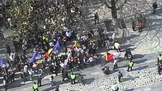 7 April 2009 protests in Chisinau, Moldova (Security Cameras' video 01)