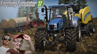 Prasowanie i zwożenie słomy u Heńka ☆ Farming Simulator 17 MP #5 ㋡ MafiaSolec & MrAdamo15