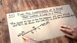 Key Skill - Find the coordinates of a point that shares a line in a ratio.