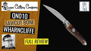 🇺🇸 Queen Wharncliffe Sawcut Bone | QN010 | UNBOXING | Review | UK Legal | EDC | Pocketknife