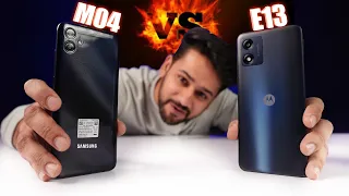 Moto E13 vs Samsung M04 Full Depth Comparison | SUPER PHONE under 8000?