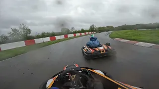 Karting des Fagnes - Mariembourg - Départ endurance 3 heures sous la pluie.