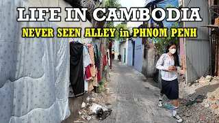 NEVER SEEN ALLEY in PHNOM PENH CITY, CAMBODIA - [2K] Walk Tour