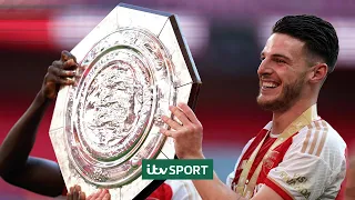 Declan Rice after winning his first silverware at Arsenal - ITV Sport