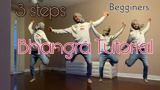 Bhangra tutorial ( THREE EASY STEPS) Best way to learn bhangra"lesson 2" | Bhangra with Manjinder