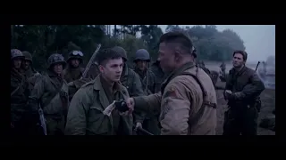 Fury (2014) | Shoot the Nazi scene | Forced to execute a soldier | Brad Pitt | Logan Lerman