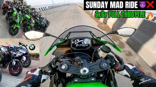 SUNDAY MAD RIDES😈❌ || MDK Vlogs 😍|| Chasing SUPERBIKES🔥UNKNOWNRIDER #zx6r #superbike #kawasaki