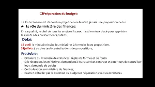 Finances Publiques 5: le processus budgétaire (la phase d'élaboration1).
