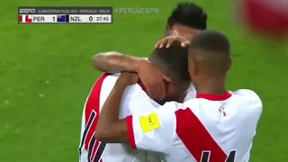 RUSSIA 2018: ASI NARRO EL MUNDO LOS GOLES DE PERU ANTE NUEVA ZELANDA [ REPECHAJE 2018 ]