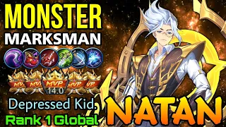 Monster Marksman Natan MVP 14 Point! - Top 1 Global Natan by Depressed Kid. - MLBB