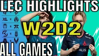 LEC Spring 2023 W2D2 Highlights ALL GAMES - BDS vs ASt, XL vs MAD, TH vs FNC, SK vs KOI, G2 vs VIT