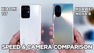 Xiaomi 11T vs Huawei Nova 8 SPEED TEST & CAMERA Comparison | Zeibiz