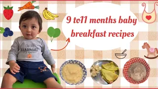 9 To 11 Months Baby Breakfast Recipes 🥣|| #babyfood #healthyrecipes