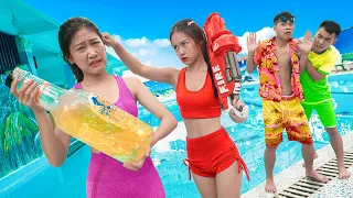 Funny Girl Say No To Alcohol PRANK BATTLE Girl Nerf Guns Funniest Stop The Drunk Guy PVQ Nerf War