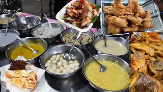 Evening street food tour in Ta Khmao, Cambodian street food, grilled beef, braised pork & dessert