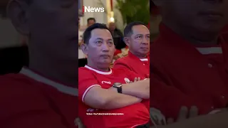 Ekspresi Jokowi Nobar Timnas U23 Indonesia vs Uzbekistan