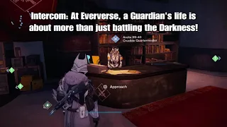 Idle Dialogue, The Tower | Intercom (Tess Everis): "A Guardian's Life" | Destiny