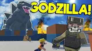 GODZILLA DESTROYS CITY HARBOR! - Tiny Town VR Gameplay - Oculus VR Game