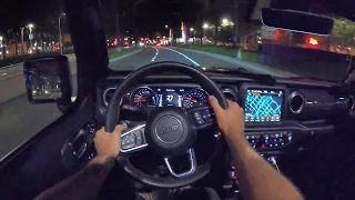 2021 Jeep Wrangler Rubicon 392 HEMI V8 POV Night Drive (3D Audio)(ASMR)