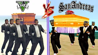 GTA 5 COFFIN DANCE VS GTA SAN ANDREAS COFFIN DANCE - Funny Fails Crazy Moments