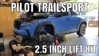 LIFTED 2023 Honda Pilot TrailSport 2.5" Inch Kit at HRGOFFROAD with No-Lo Designs & CampingRandy