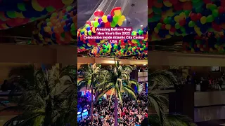 Amazing Balloon drop 😳New Year’s Eve Countdown 🥳inside Casino USA ( #short)