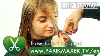 How to cut long hair parikmaxer tv english version