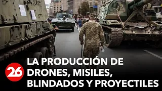 Ucrania promueve industria militar local: Zelenski anuncia misiles y blindados fabricados en el país