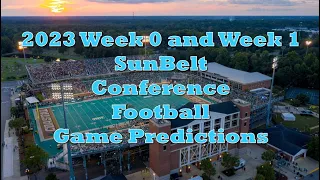 Week 0 and Week #1 2023 SunBelt Conference Football Game Win Predictions