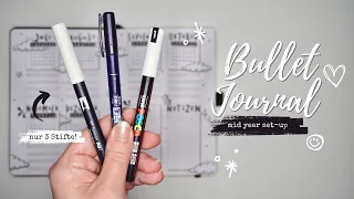 Neues Bullet Journal starten Deutsch 2023 BuJo Setup Black & White Bullet Journal