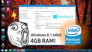 Windows 8.1 Pro 64bit on Pentium Dual Core Processor with 4GB RAM!!! 🔥 No GPU!