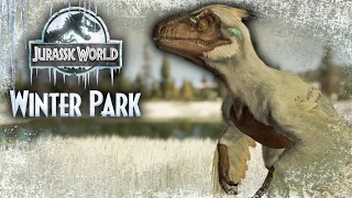 BUILDING A WINTER SORNA SITE B! - Winter Sanctuary Park Build Ep #1 | Jurassic World Evolution 2