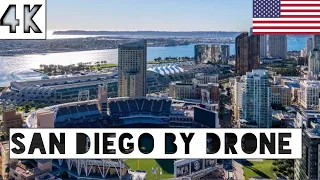 Downtown San Diego California by Drone  4k