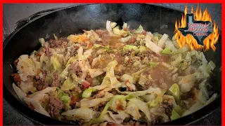 Unstuffed Cabbage Rolls | Chef Johnny Diet Cabbage Casserole | Dutch Oven Low Carb Diet