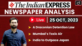 Newspaper Analysis | The Indian Express | 25 Oct 2023 | Drishti IAS English