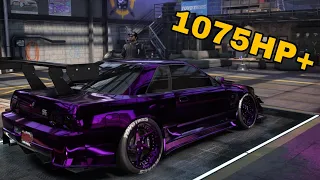 Need for Speed Heat Gameplay - 1075+ HP   NISSAN  Skyline GT-R V- Spec '93 Customization.